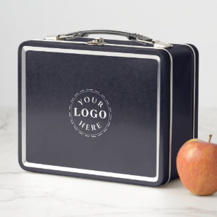 Moderne schwarze Lunchbox mit Ihrem Logo