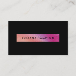 Moderne schwarze Luxe-Regenbogenholografie  Visitenkarte