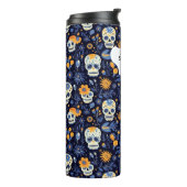 Moderne schwarze Marine individualisiert Halloween Thermosbecher (Nach links gedreht)