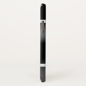 Moderne schwarze Metalldrucksilberstreifen Case-Mate iPhone Hülle (Hinten/Rechts)