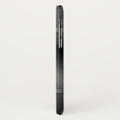 Moderne schwarze Metalldrucksilberstreifen Case-Mate iPhone Hülle (Hinten/Links)