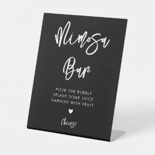 Moderne schwarze Mimosa-Bar Sockelschild