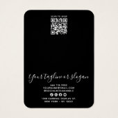 Moderne schwarze Minimal-Script-Ohrhänger-Display- (Rückseite)