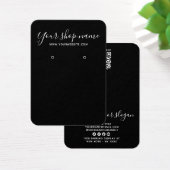 Moderne schwarze Minimal-Script-Ohrhänger-Display- (Schreibtisch)