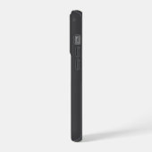 Moderne schwarze, minimalistische Monogramm Case-M iPhone Hülle (Linke Seite)