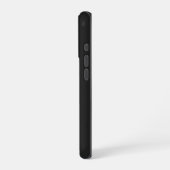 Moderne schwarze Monogramm-Initialen zeitgenössisc iPhone Hülle (Linke Seite)