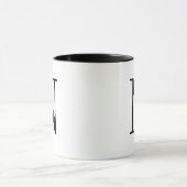 Moderne schwarze Monogrammbuchstabe N Benutzerdefi Tasse (Zentrum)