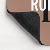 Moderne schwarze Monogrammnamen von Männern Mousepad (Ecke)