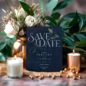 Moderne schwarze Moody Botanisch Save the Date