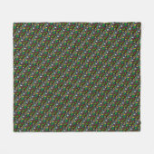 Moderne schwarze Opal-Schmuckmuster Fleecedecke (Vorderseite (Horizontal))