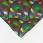 Moderne schwarze Opal-Schmuckmuster Fleecedecke (Ecke)