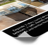 Moderne schwarze Open-House-Willkommens-Immobilien Poster (Ecke)