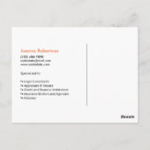 Moderne schwarze Orange Nur verkauft echte Anwesen Postkarte (Rückseite)