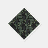 Moderne schwarze Panther Serviette (Ecke)