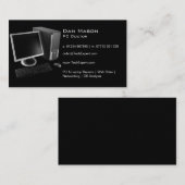 Moderne Schwarze PC-Technologie - Visitenkarte (Vorne/Hinten)