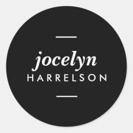 Moderne schwarze Personalisierte Stickers