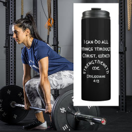 Moderne schwarze Philippinen 4:13 Bibelangebot Thermosbecher