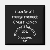 Moderne schwarze Philippinen 4 Bibelverse Magnet (Vorne)