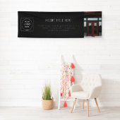 Moderne schwarze professionelle Geschäftslogoverka Banner (Insitu)
