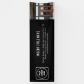Moderne schwarze professionelle Geschäftslogoverka Banner (Vertikal)