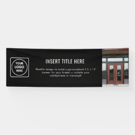 Moderne schwarze professionelle Geschäftslogoverka Banner