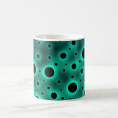 Moderne schwarze Punkte über Türkis Kaffeetasse (Mittel)