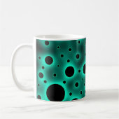 Moderne schwarze Punkte über Türkis Kaffeetasse (Links)