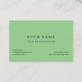 Moderne schwarze Punkte und grüne Blase sprechen m Visitenkarte (Rückseite)