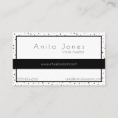 Moderne schwarze Punkte Visitenkarte (Rückseite)