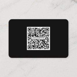 Moderne Schwarze-QR-Code-Beruflich-Soziale Medien Visitenkarte
