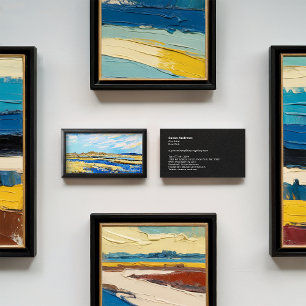 Moderne schwarze Rahmen-Fotografik malend minimal Visitenkarte