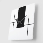Moderne schwarze rechteckige Box Quadratische Wanduhr (Winkel)