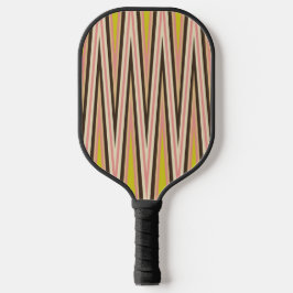 Moderne schwarze rosa Chevron-Muster Pickleball Schläger