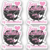 Moderne schwarze Rose aus Herz-Rosa-Sojakandeln Aufkleber (Vorderseite)