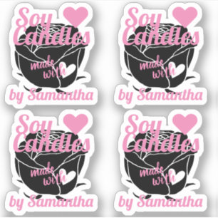 Moderne schwarze Rose aus Herz-Rosa-Sojakandeln Aufkleber