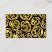 Moderne Schwarze Rose Elegant Visitenkarte (Rückseite)