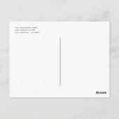 Moderne Schwarze Rose Hochzeit Vielen Dank Postkarte (Rückseite)