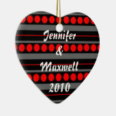 Moderne schwarze Rot-Punkt-erste Keramikornament (Rechts)
