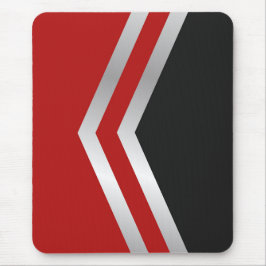 Moderne, schwarze, rote, graue, weiße, abstrakte mousepad