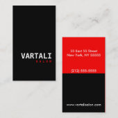 Moderne schwarze rote Speicher-Visitenkarte Visitenkarte (Vorne/Hinten)