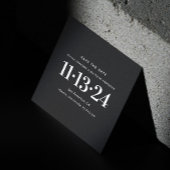 Moderne schwarze, saubere, einfache minimalistisch save the date