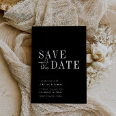moderne Schwarze Save the Date-Karte Einladung