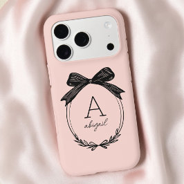 Moderne schwarze Schleife Stylische girly Blush ro