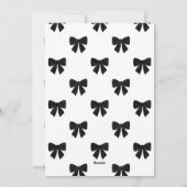 Moderne schwarze Schleife Weihnachtsfoto Feiertagskarte (Rückseite)