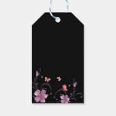 Moderne Schwarze Schmetterlinge Brautparty Geschen Geschenkanhänger (Rückseite)