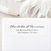 Moderne, schwarze Schrift elegante Hochzeitsadress (Insitu)