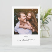 Moderne schwarze Schrift Foto Eins Tischnummer (Stehend Vorderseite)