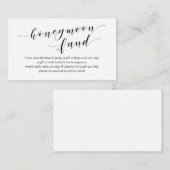 Moderne schwarze Schrift, Hochzeitsfliegerfonds Wü Begleitkarte (Vorne/Hinten)