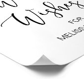 Moderne schwarze Schrift, Hochzeitswünsche Poster (Ecke)