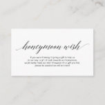 Moderne schwarze Schrift, Honeymoon Wish Fund Begleitkarte<br><div class="desc">Das ist das moderne Script,  die Hochzeitskarte. Sie können die Farben des Schriftartes ändern und Ihre Hochzeitsdetails in den entsprechenden Schriftart / Schrift hinzufügen.#TeeshaDerrick</div>